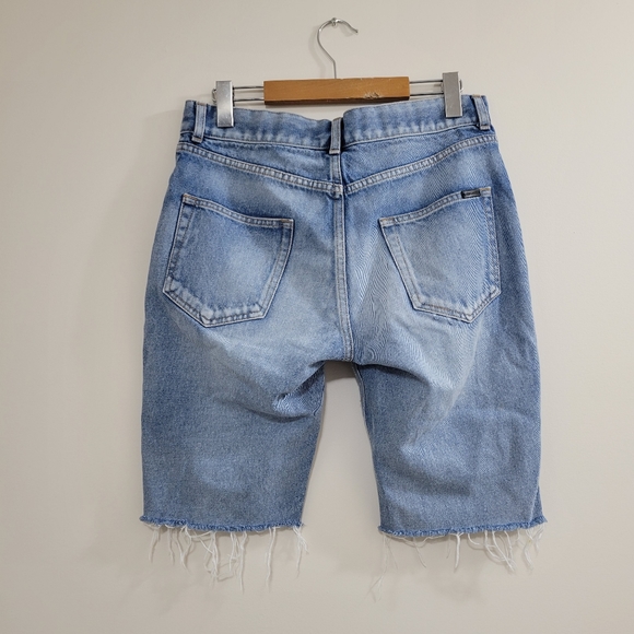 Saint Laurent denim jean shorts high rise Bermuda 27 - Picture 2 of 9